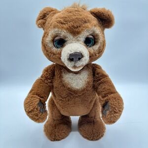 FurReal Friends Cubby the Curious Bear Interactive Plush Teddy Bear Brown Works